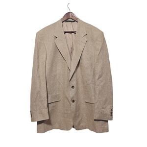 Vintage John Alexander Matka Camel Hair Blazer Men's Size 43L USA Professional